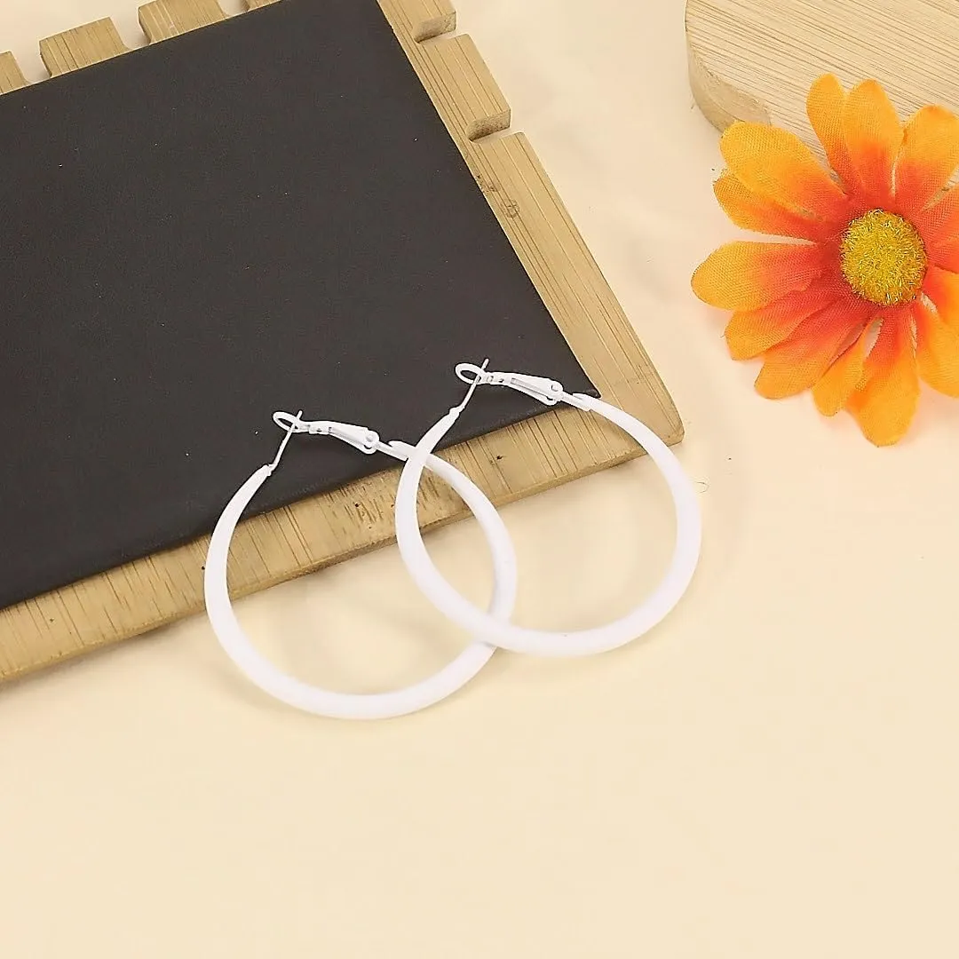 Chunky Hoop Earrings for Women 80s 90s Statement Wide Hoop Earrings Large Trendy Exaggerated Earring Vintage Neon Earrings Jewelry Accessories