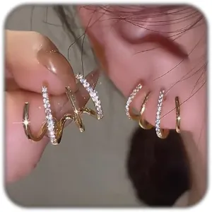 Claw Earrings for Women Gold Silver Cuff Earrings Minimalist Huggie Ear Wrap Piercing Stud Earrings