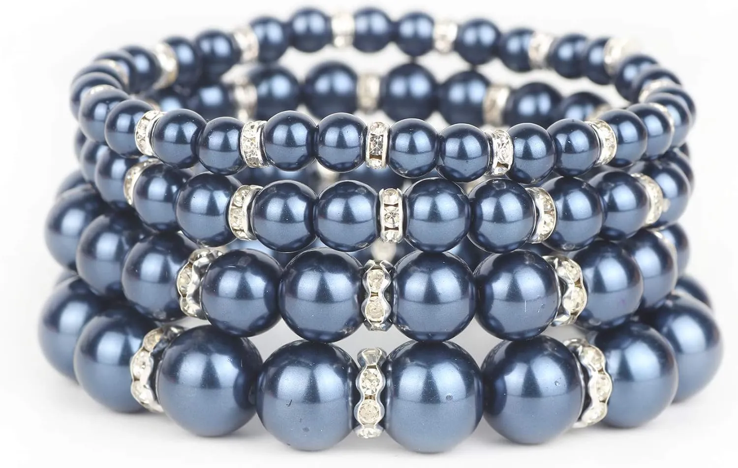 Coiris 4pcs /Set Imitation Pearl Bracelets Crystal Women Multi Layer (BR1113)