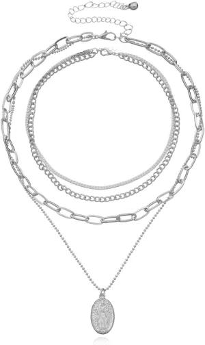 COLORFUL BLING Punk Layered Necklace Snake Bone Choker Necklaces Pendant Minimalist Fashion Necklace Chain Jewelry for Women