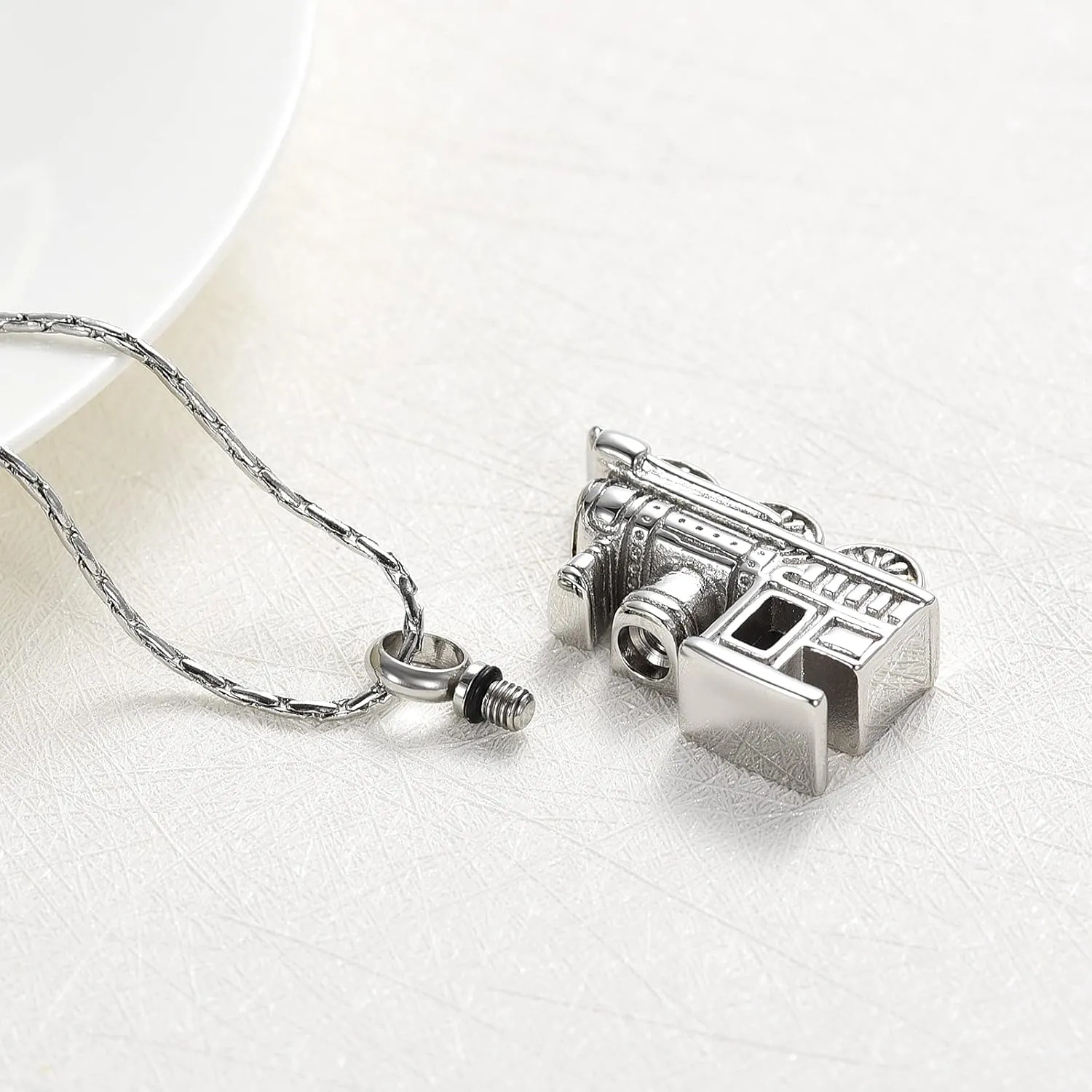 constantlife Cremation Jewelry Memorial Urn Pendant Necklaces for Ashes Small Train Design Ashes Holder Charm Keepsake