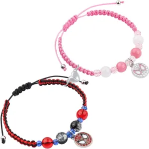 Couples/Friendship Matching Bracelets,Bat/Spider/kitty Bracelets Set, Valentine's Day Birthday Jewelry Gifts for Bf and Gf Soulmate, Matching Gifts for Wife&Husband Daughters&Son BFF