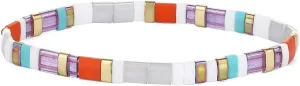CQUAN CHI Women Strand Charm Bracelet Square Beads Stackable Friendship Bracelet