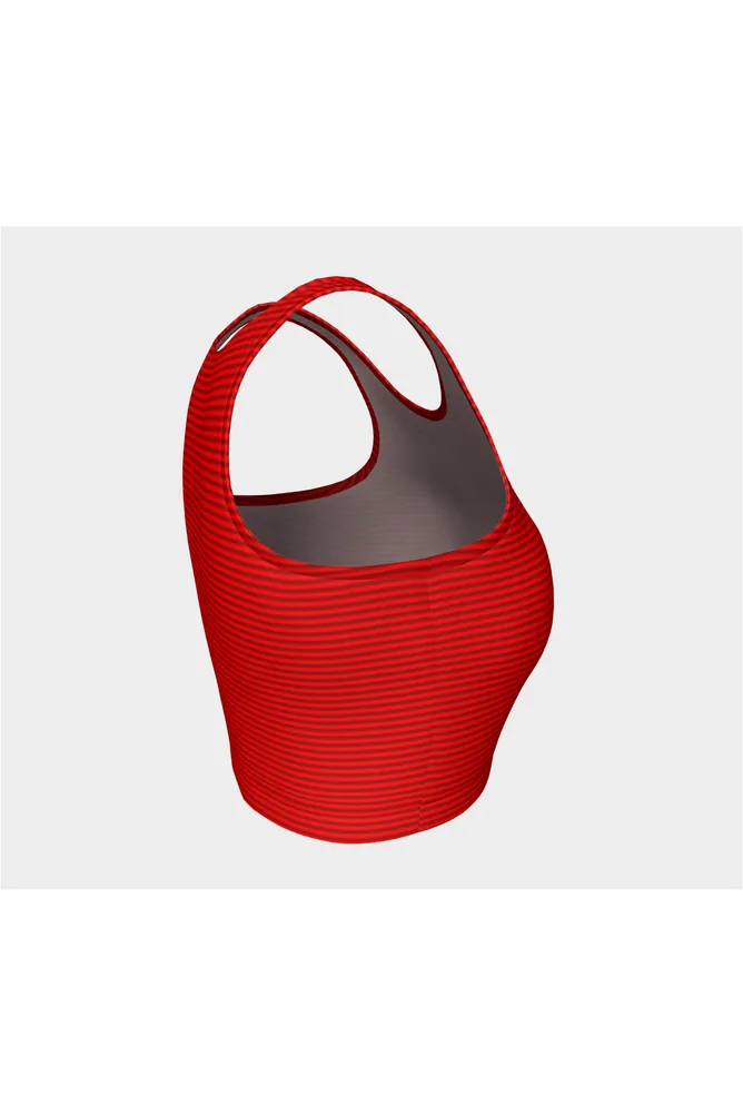 Crimson Micro Stiped Athletic Top
