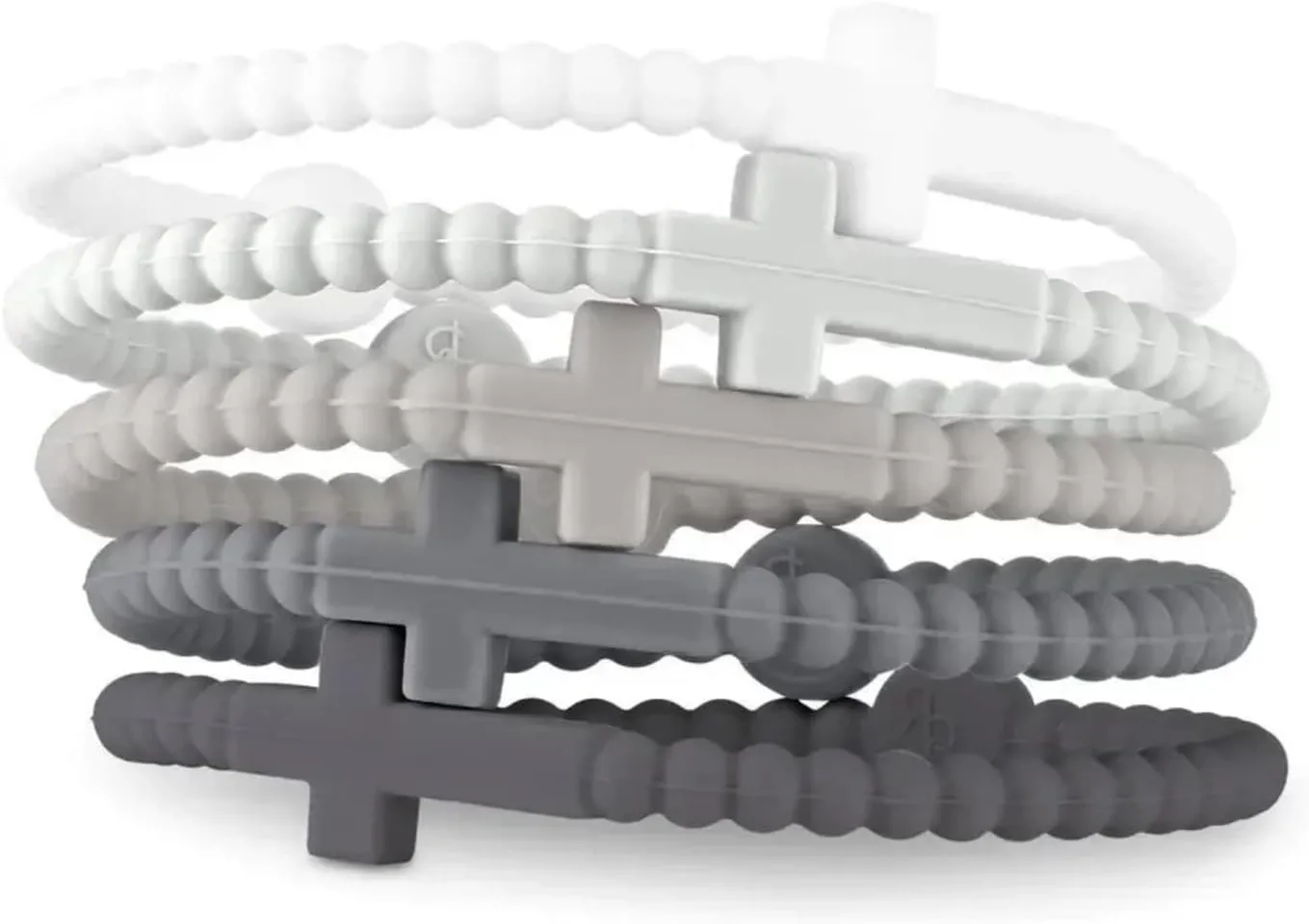 Cross Macaron-colored Beaded Silicone Bracelets Gifts for Women Men