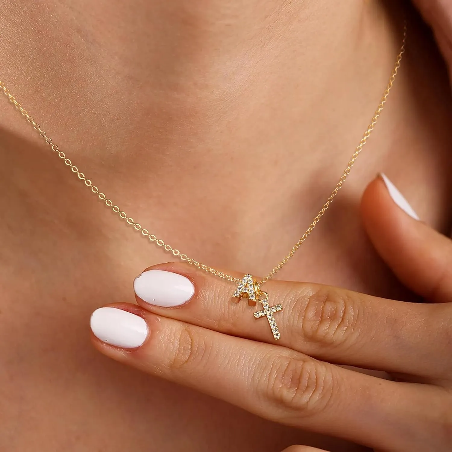 Cross Necklace for Women - 14K Gold Plated Cubic Zirconia Cross Pendant Necklace Faith Necklaces Baptism/christian gifts