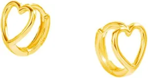Cute Love Heart Tiny Hoop Slepper Earrings for Women Girls Cartilage 925 Sterling Silver Hollow Hearts Tragus Huggie Hoops Earring Hypoallergenic Wrap Cuffs Minimalist Jewelry Gifts for Daughter Birthday