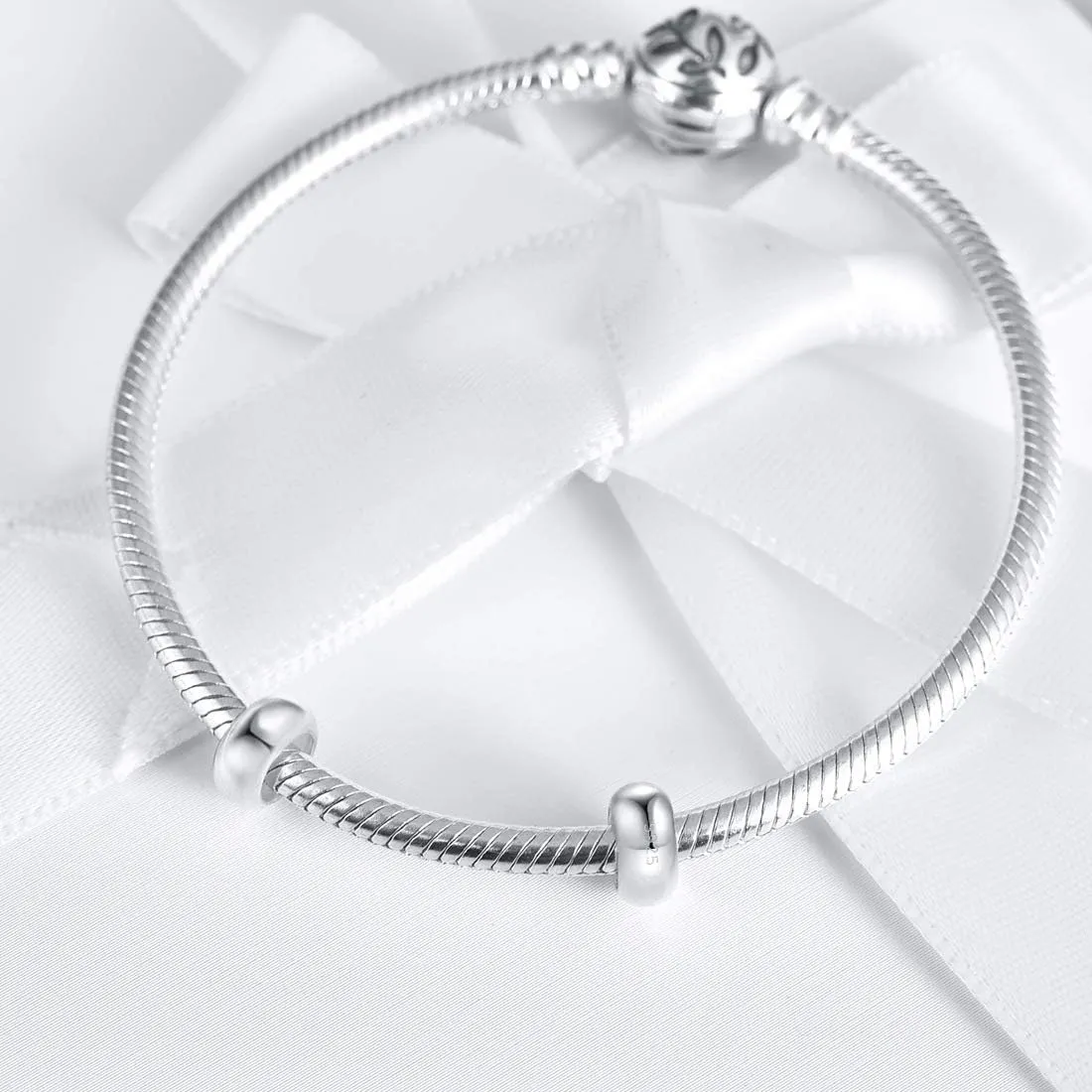 DALARAN Stopper Beads for Bracelets 925 Sterling Silver Clip Spacer Charm Bracelet Stoppers