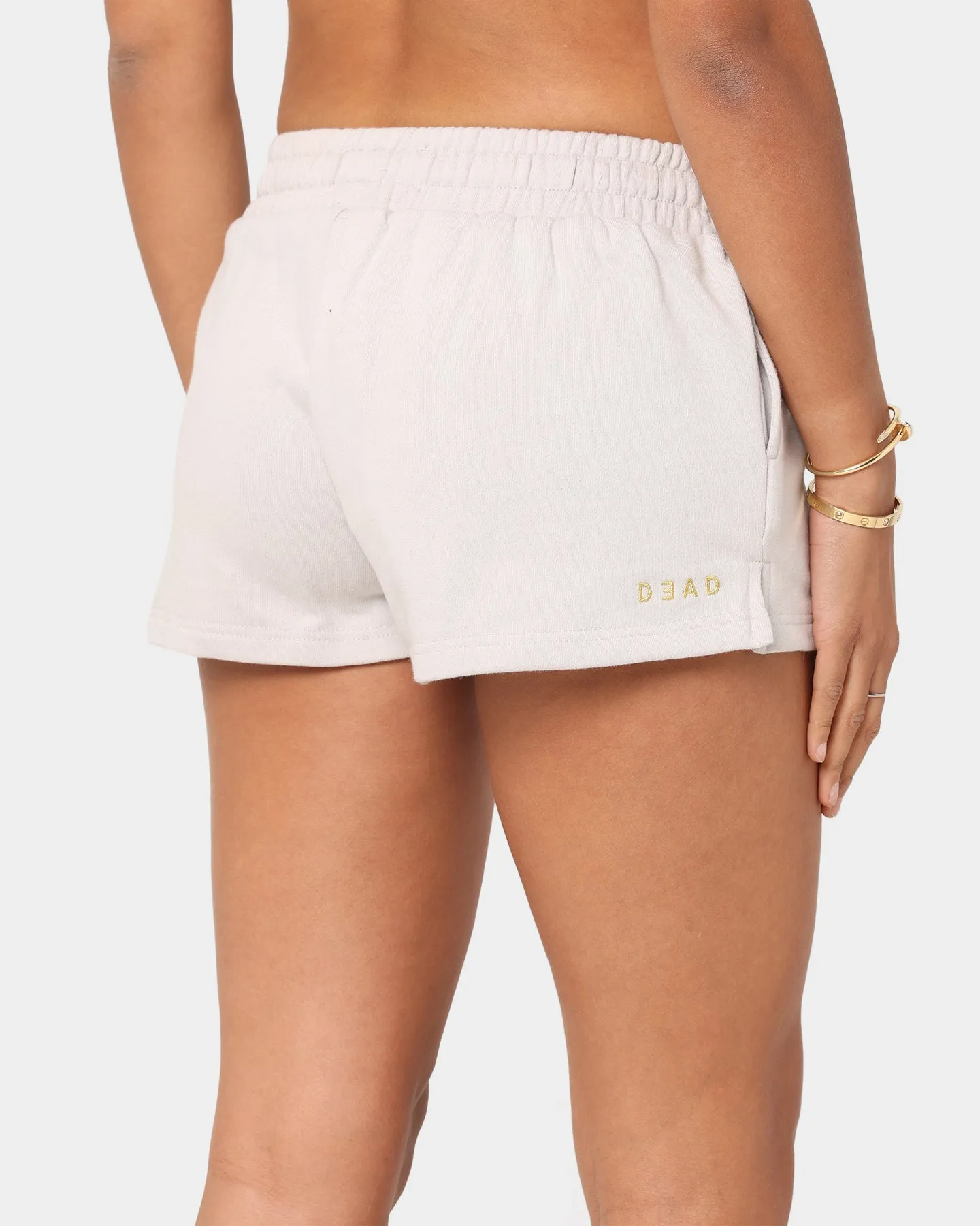 Dead Studios Women's Sports Fleece Shorts Light Grey