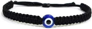 Evil Eye Bracelets for Women Men Handmade Braided Good Luck Bracelet Rope Cord Thread Friendship Adjustable String Minimalist Jewelry, Adjustaable, Black