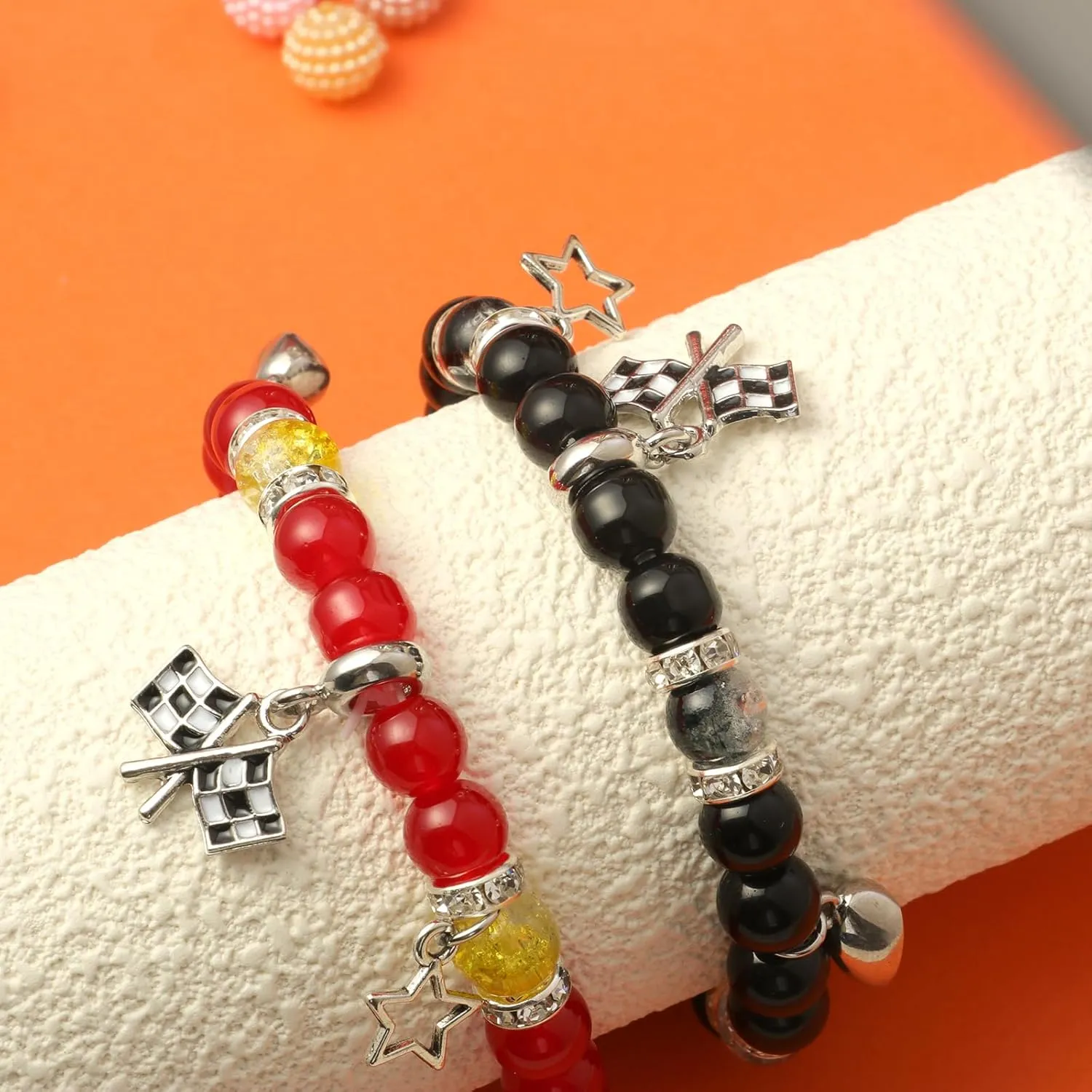 Fast Furious Movie Bracelets For Couples,Valentines Day Gifts For Her/Him,Matching Heart Charm Bracelets Gifts For Best Friend,Friendship Jewelry To Sister BestieLong Distance Gift For Bf Gf