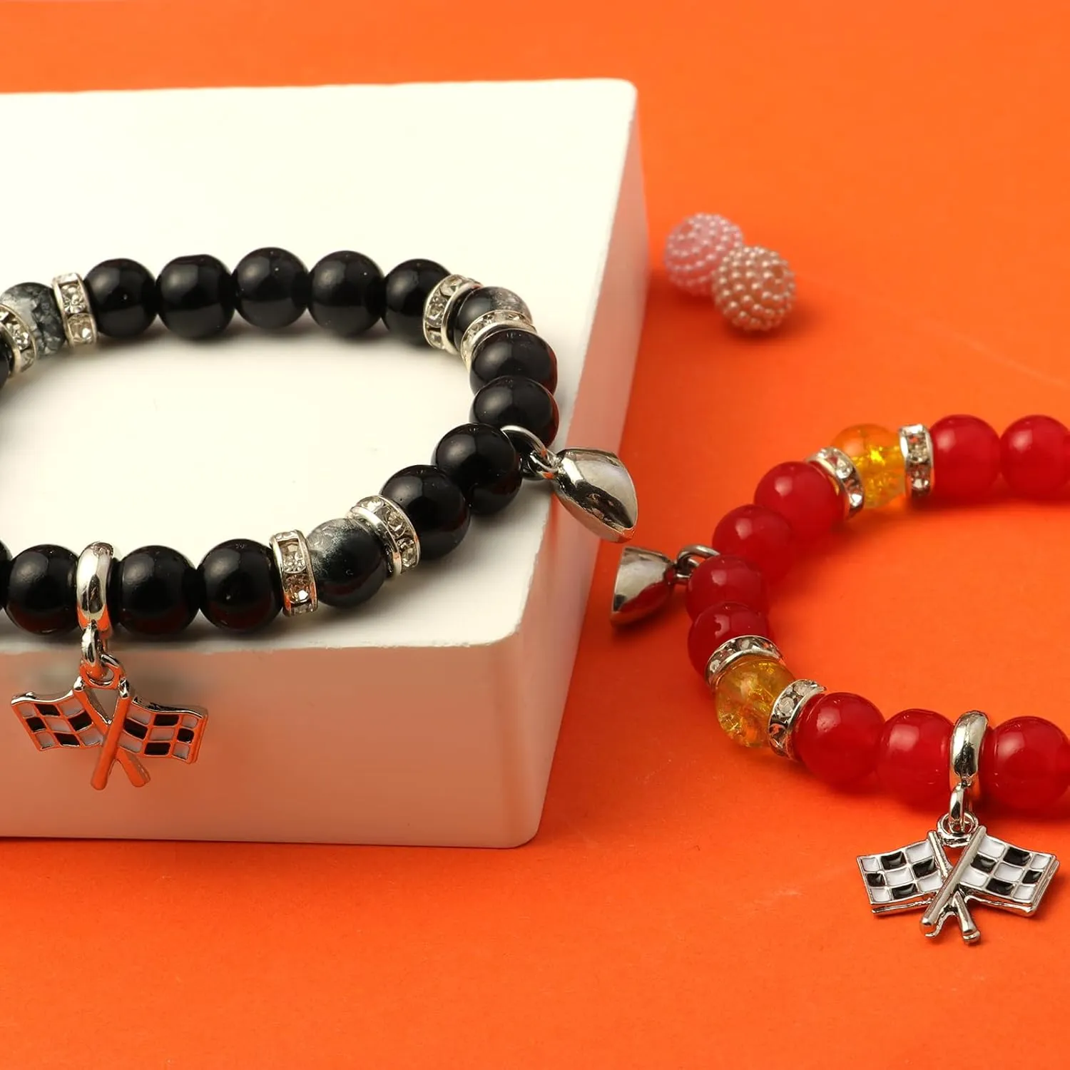 Fast Furious Movie Bracelets For Couples,Valentines Day Gifts For Her/Him,Matching Heart Charm Bracelets Gifts For Best Friend,Friendship Jewelry To Sister BestieLong Distance Gift For Bf Gf