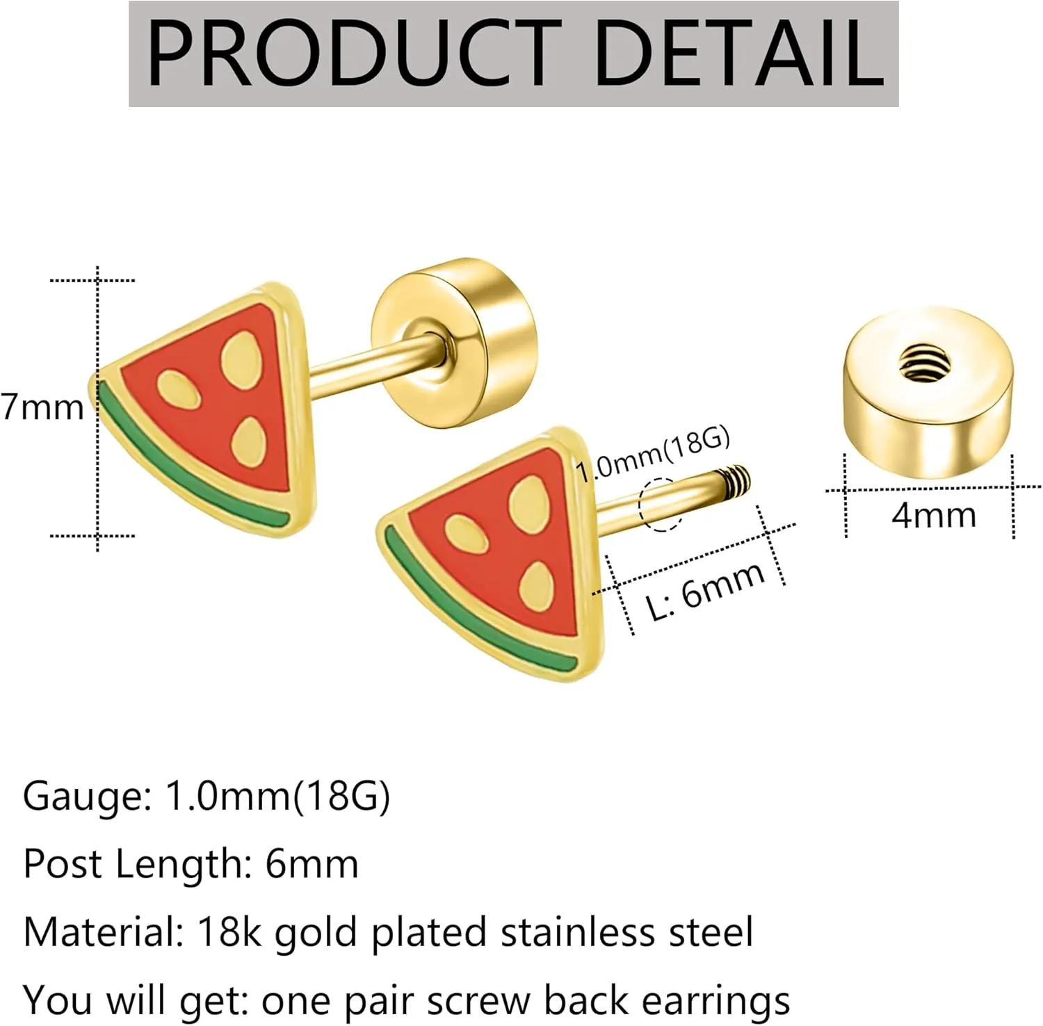 Flat Back Earrings for Women Hypoallergenic Heart Stud for Cartilage Screw Back Star Studs Comfortable Earring for Sleeping