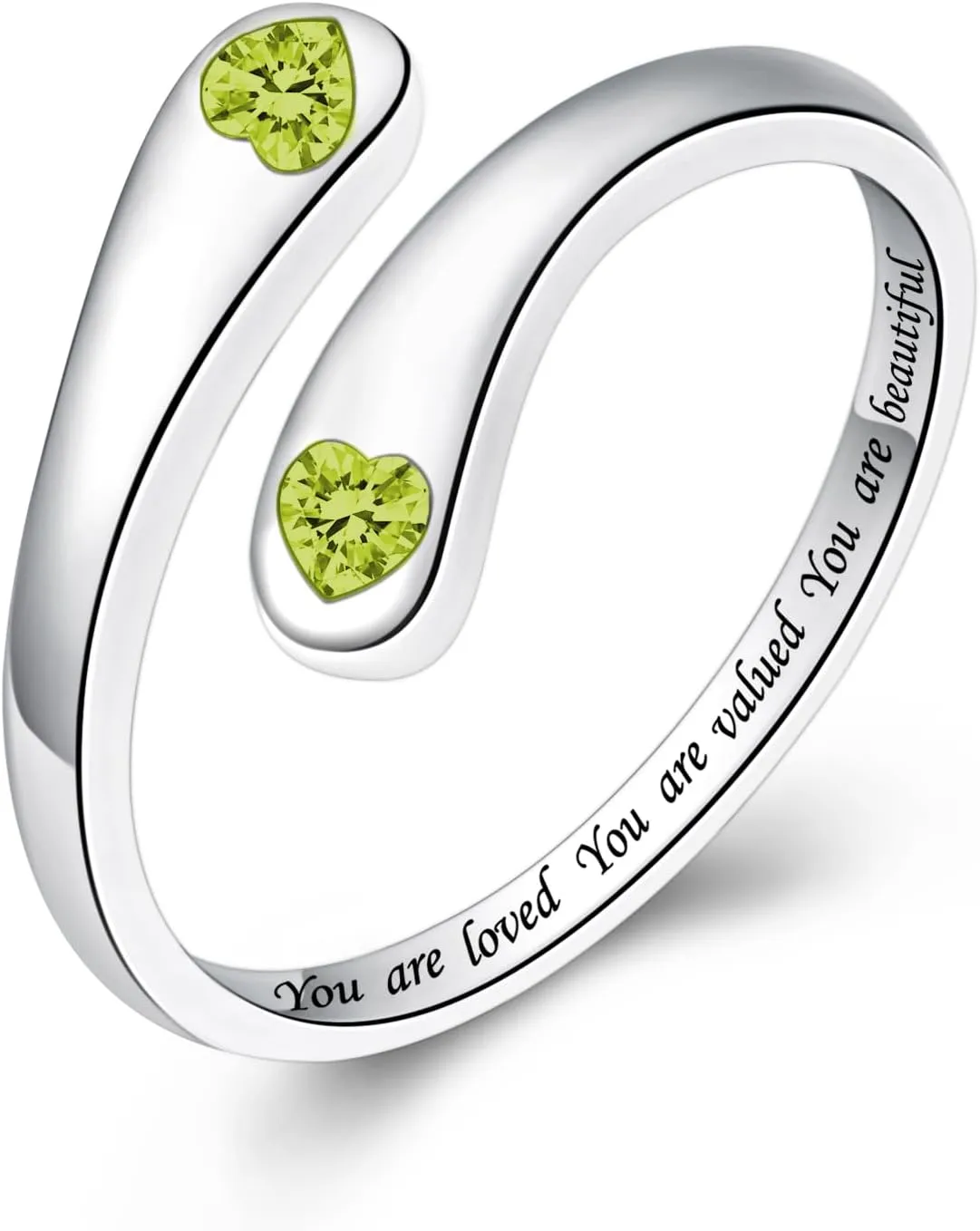 Fookduoduo 925 Sterling Silver Ring Inspirational Jewelry adjustable Wrap Open Rings for Women