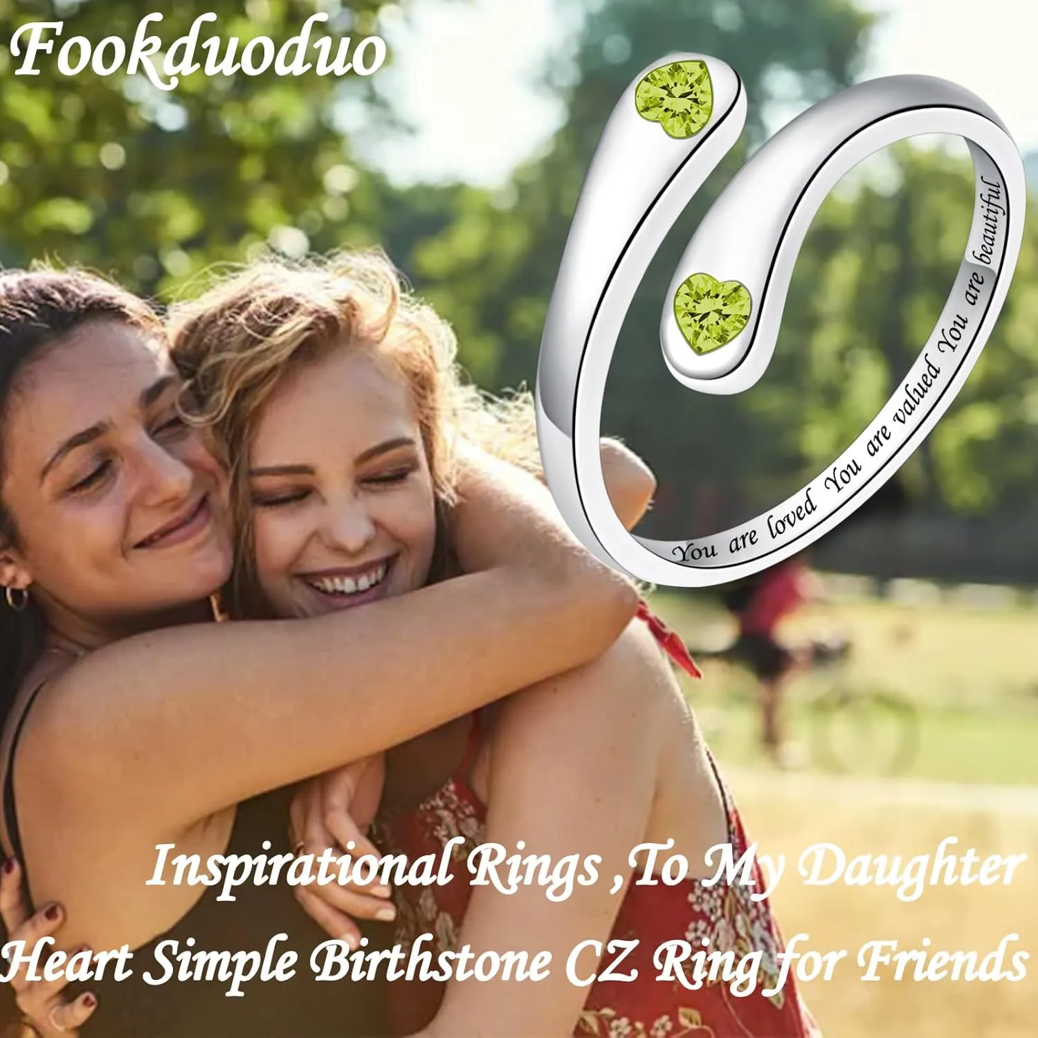 Fookduoduo 925 Sterling Silver Ring Inspirational Jewelry adjustable Wrap Open Rings for Women