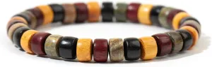 Friendship Bracelets Wooden Beaded Bracelet Bangle for Men and Women Elastic
