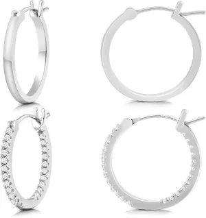 Gacimy Hoop Earrings for Women, 14K Gold Plated Hoops with 925 Sterling Silver Post