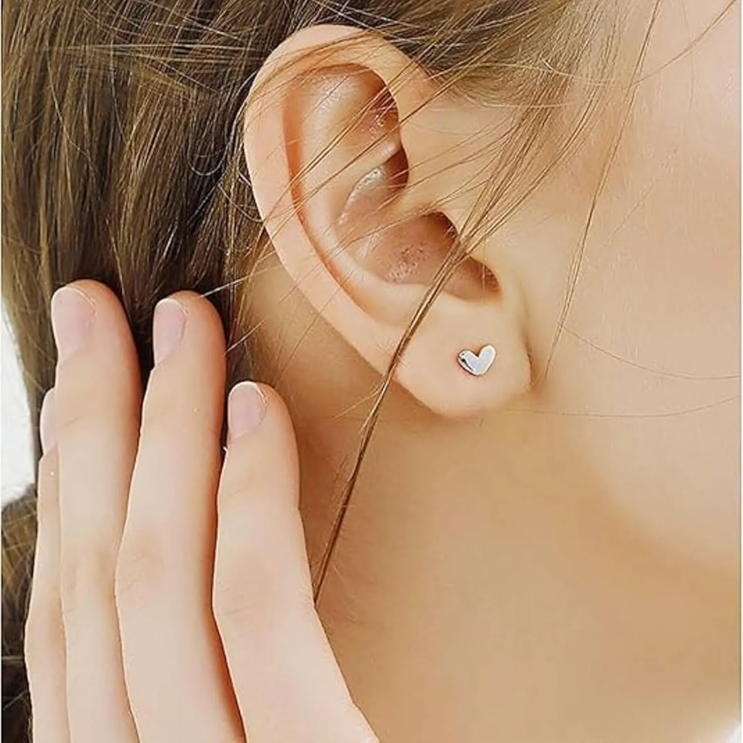 Gold Bow Earrings for Women 14K Gold Tiny Bow Stud Earrings Dainty Minimalist Bow Earrings Small Bow Ribbon Filled Earrings Bow Artilage Minimalist Earrings for Bride Wedding New Year Trendy Jewelry
