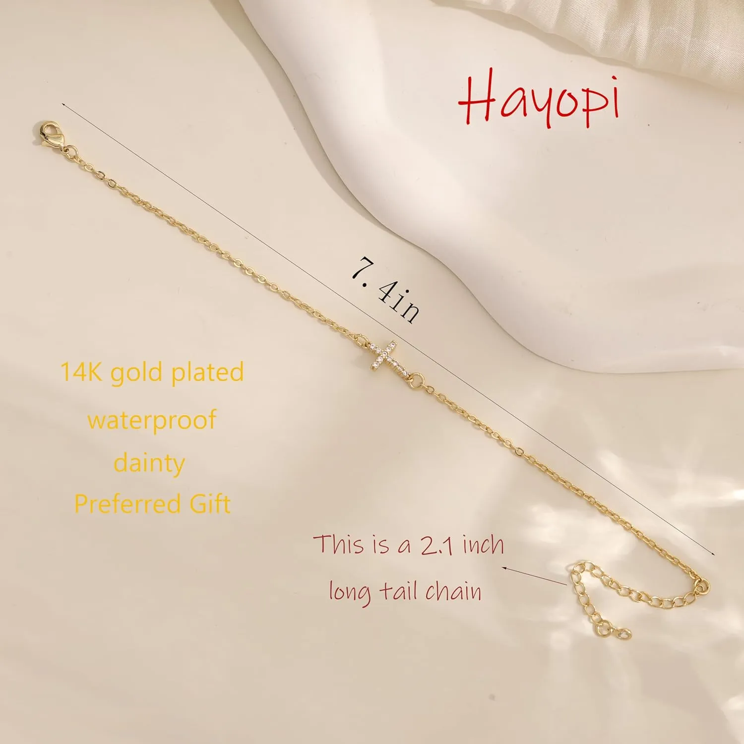Gold Bracelets for Women,Dainty Gold Cross Bracelet 14K Gold Plated Beaded Bracelets for Women Trendy Bracelet Stack Pearl Bracelet Set Waterproof Chain Bracelet Gold Jewelry for Women Baptism Gifts