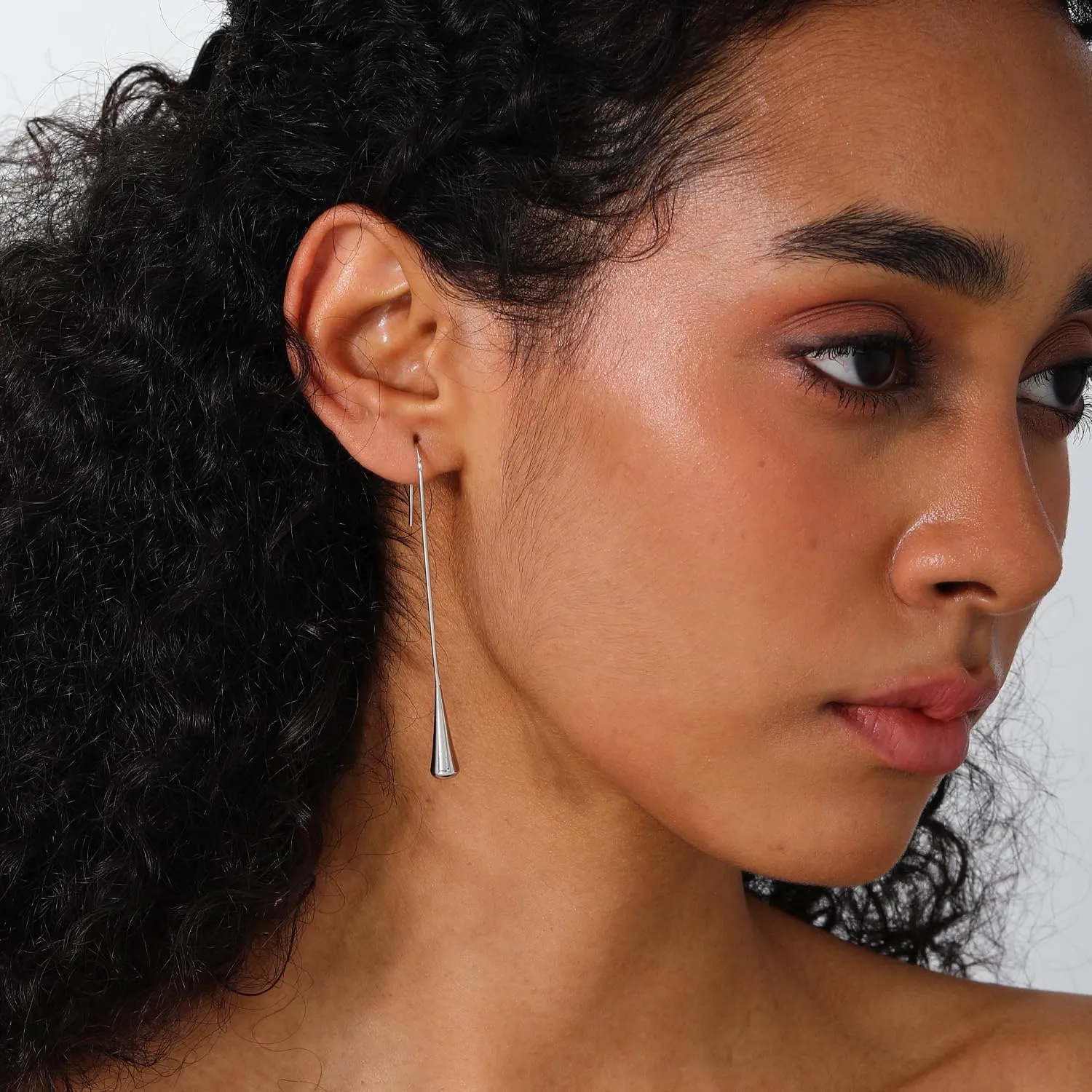 Gold Dangle Earrings for Women 14K Gold Long Waterdrop Dangle Earrings Hypoallergenic Dainty Gold Teardrop Statement Earring Jewelry for Women