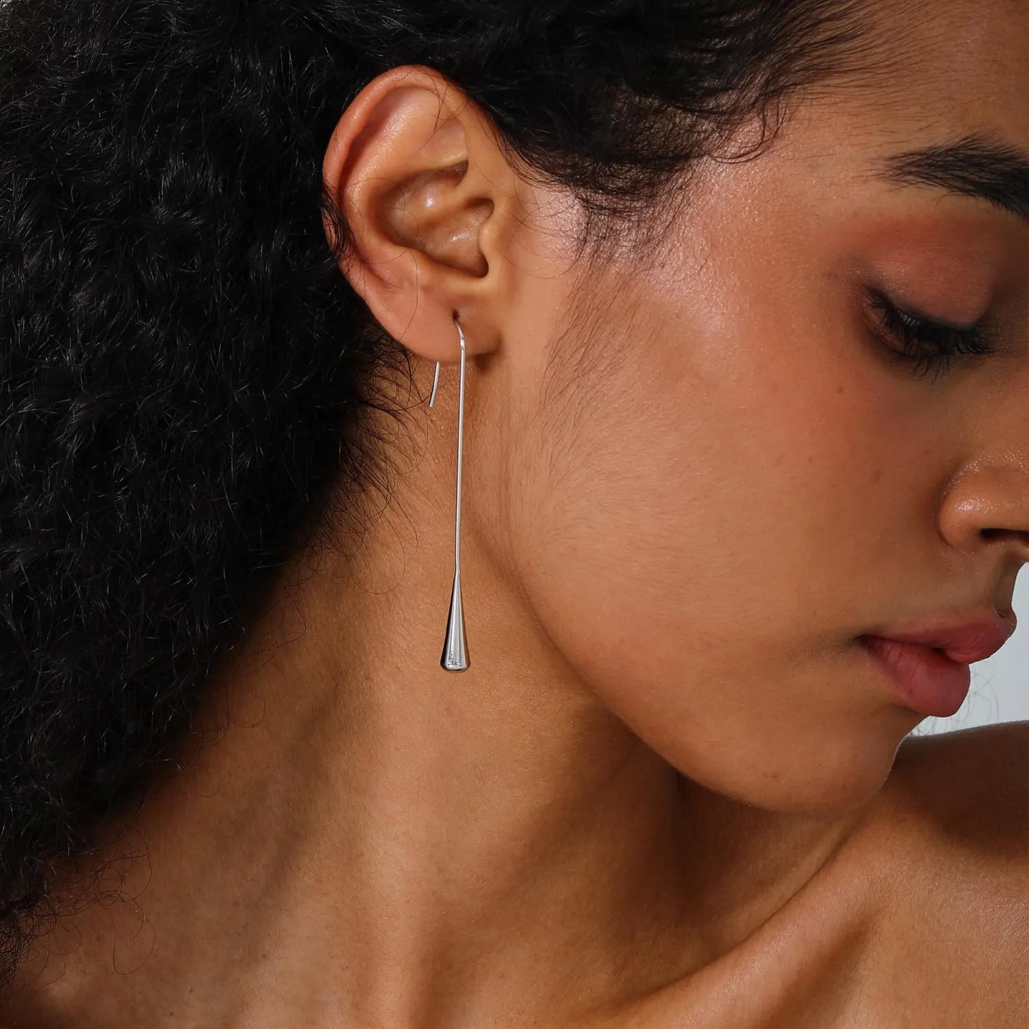 Gold Dangle Earrings for Women 14K Gold Long Waterdrop Dangle Earrings Hypoallergenic Dainty Gold Teardrop Statement Earring Jewelry for Women
