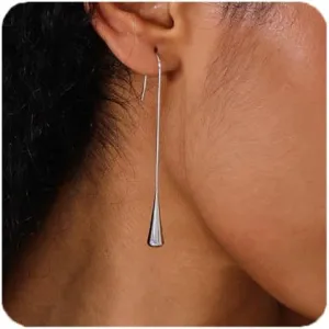 Gold Dangle Earrings for Women 14K Gold Long Waterdrop Dangle Earrings Hypoallergenic Dainty Gold Teardrop Statement Earring Jewelry for Women