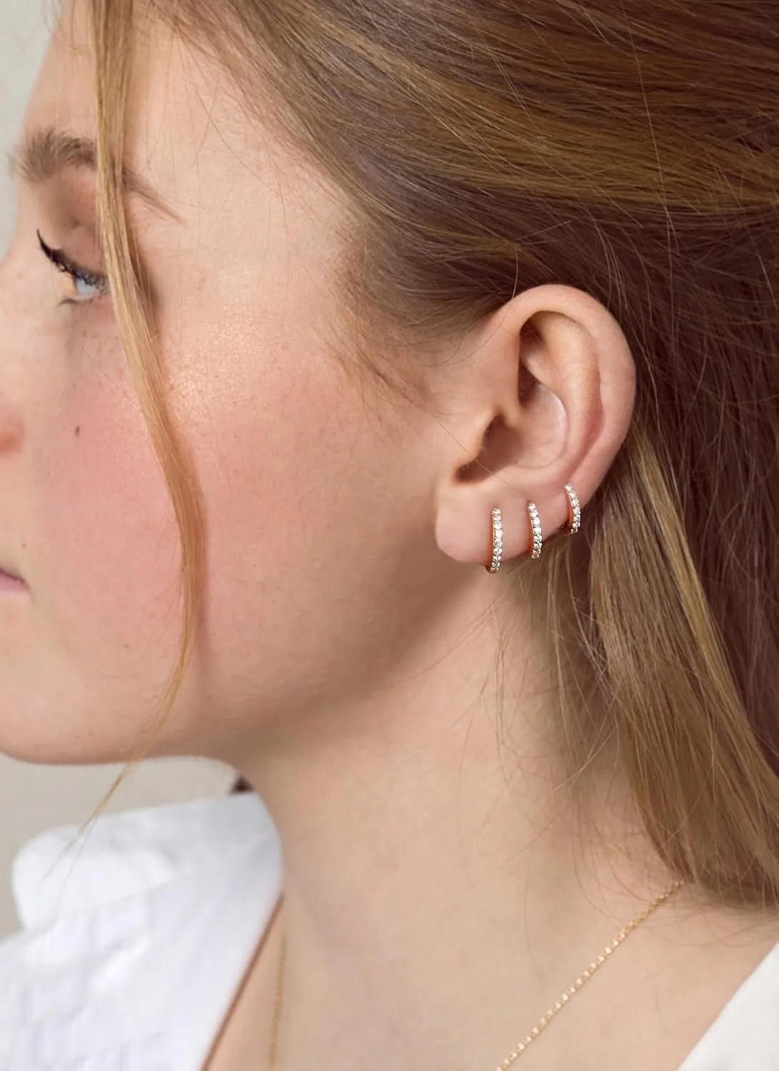 Gold Hoop Earrings for Women 925 Sterling Silver EarringsCartilage Endless Small Hoop Earrings Set 14K Gold Plated Huggie Earrings for Women Men Jewelry Gifts