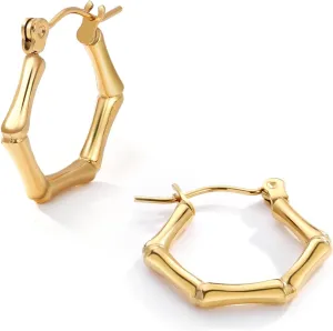 Gold Hoop Earrings Hexagon Hoop Earrings For Women 18K Real Gold Plated Small Gold Hoops 20 MM