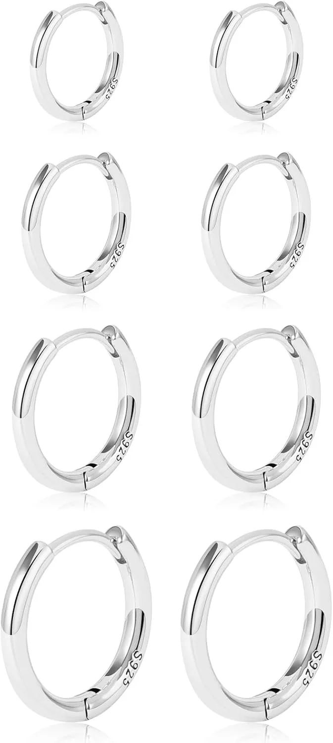 Gold Hoop Earrings Set 14k Gold Plated Huggie Hoop Earrings Hypoallergenic Jewelry Daily Earrings for Women