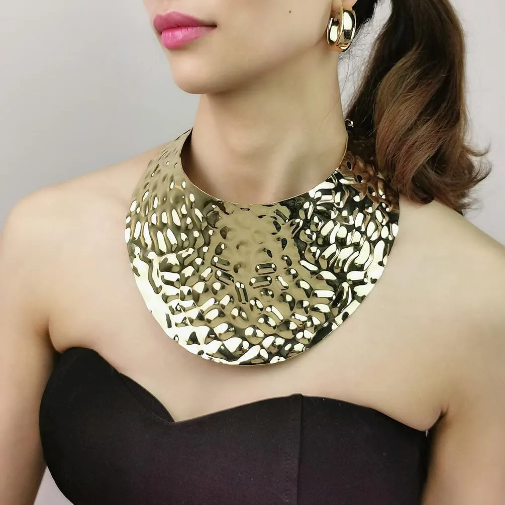 Gold Necklaces for Women Chunky Gold Silver Choker Necklace Statement Egyptian Jewelry for Women Men Gold Costume Jewelry Sets Accessories Gift
