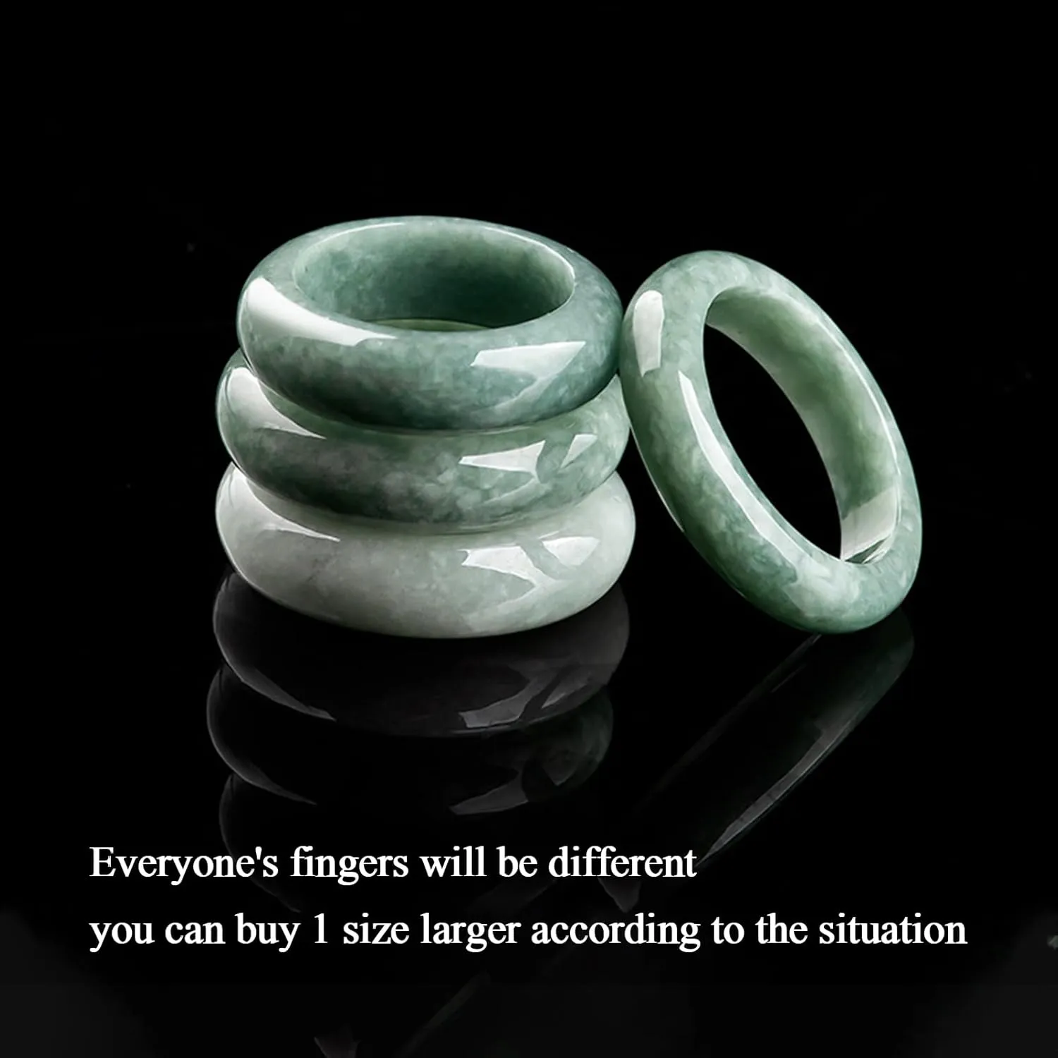 Good Luck Jade Gemstome Wealth AAA Genuine Jadeite Stackable Rings for Women Authentic Healing Plated Gold Real Nature Crystal Jewelry Gifts