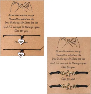 Handmade Promise Sunflower Bracelets Matching Friendship Bracelet for Women Couples Best Friends