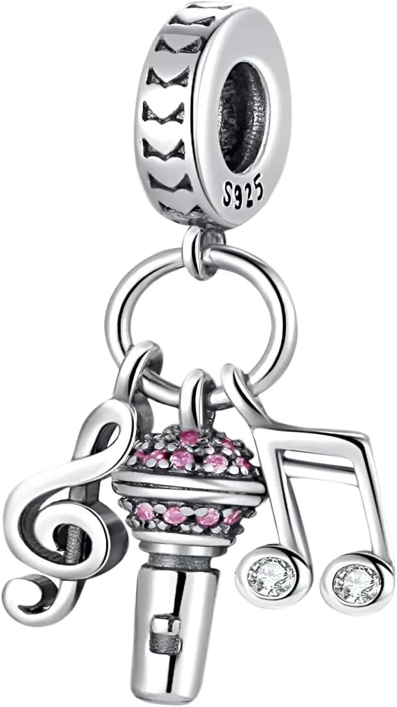 HappyStar 925 Sterling Silver Charm fits Pandora Bracelets NecklacePendants DIY Jewelry Gift For WomenWith one Spacer Bead Charms