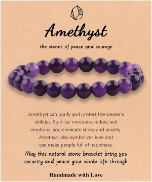 Healing Crystal Bracelet for Women Men,Relief Anxiety Yoga Bracelet, 8 mm Natural Stone Citrine Jade Beaded Stretch Bracelets,Semi-Precious Gemstones Energy Bracelet Inspirational Jewelry