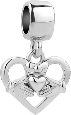 Heart Best Friend Friendship Charm Beads Fits Charm Bracelets