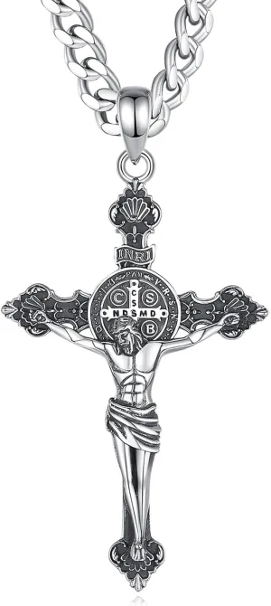 INFUSEU Unique Religious Gifts for Men Women, St. Michael/St. Christopher/St. Benedict/Virgin Mary Pendant Necklaces