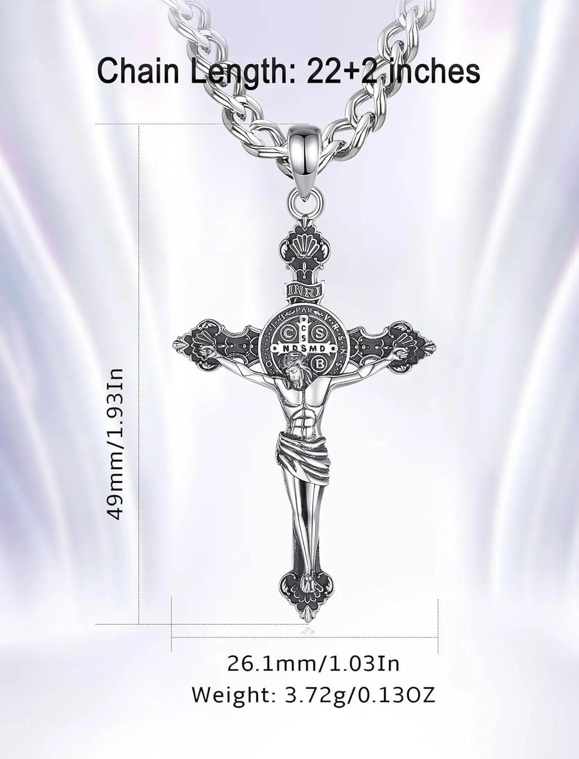 INFUSEU Unique Religious Gifts for Men Women, St. Michael/St. Christopher/St. Benedict/Virgin Mary Pendant Necklaces