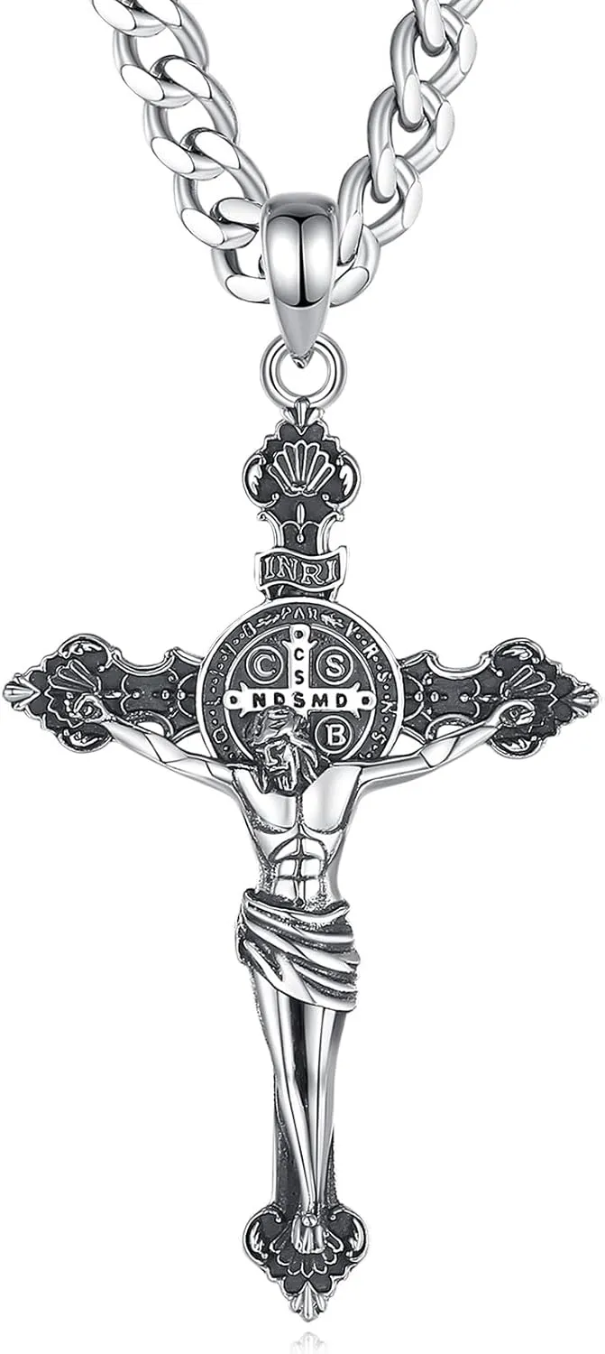 INFUSEU Unique Religious Gifts for Men Women, St. Michael/St. Christopher/St. Benedict/Virgin Mary Pendant Necklaces