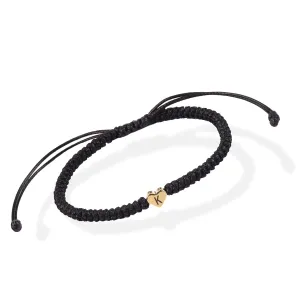 Initial Bracelets for Women Men Teen Girls Best Friend Birthday Graduation Gifts Adjustable Letter A-Z Handmade Braided Bracelets Heart Link Mothers Day Gift for Mom Friendship Jewelry (Black, K)