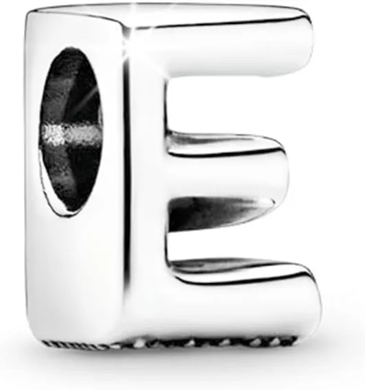 Initial Charms Fits Pandora Bracelet S925 Sterling Silver LetterCharms for Bracelets Alphabet A-Z Letters Bead Bracelet for Women Birthday Ceremony Charm Bracelets Necklace Pendent Anklet DIY Jewelry