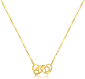 Initial Necklace for Women - 14K Gold Plated Heart Initial Necklace Letter Tiny A-Z Pendant Dainty Heart Initial Necklace Trendy Cute Initial Necklace Gold Jewelry for Women Gifts