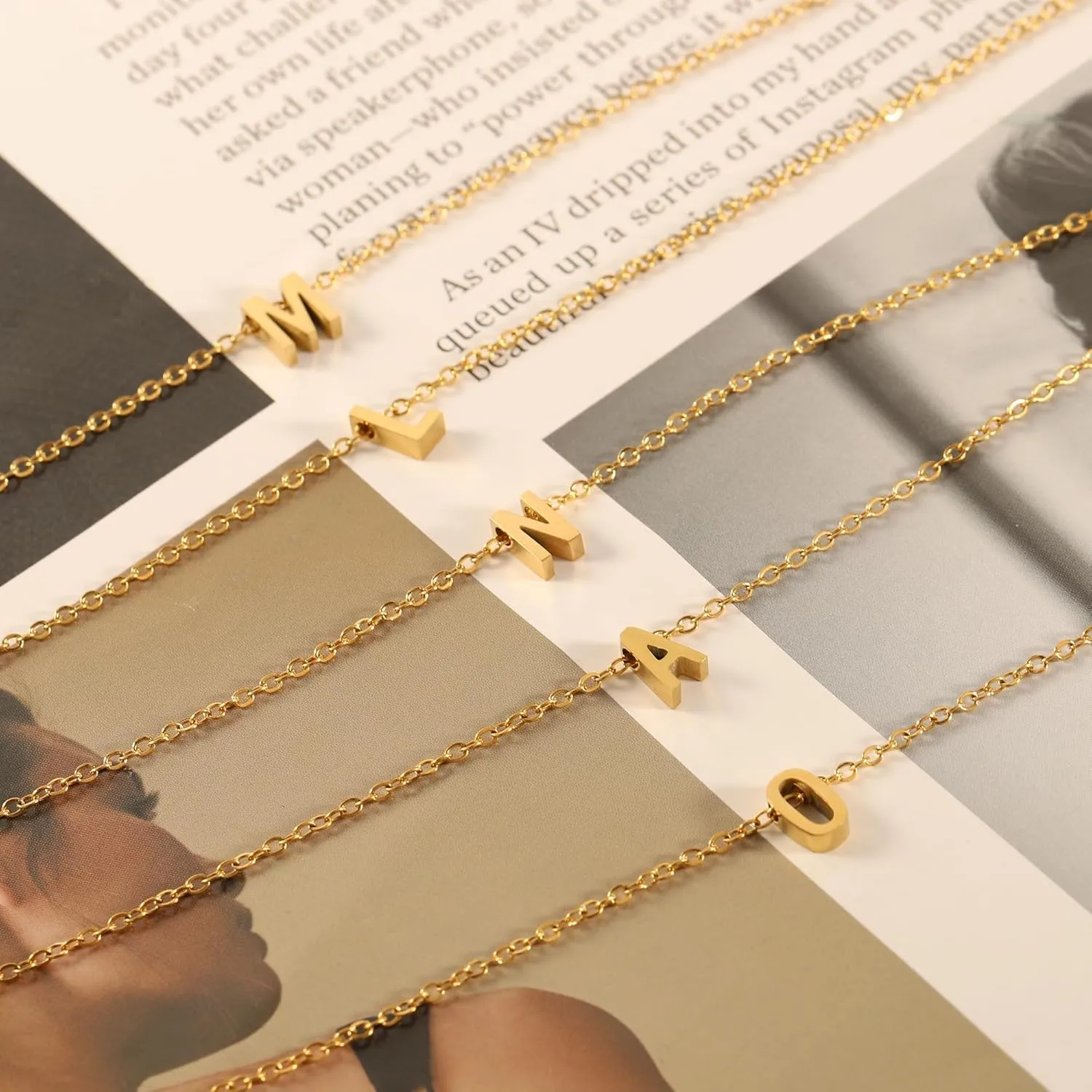 Initial Necklace for Women Girls Kids - Dainty 18K Gold Plated Initial Necklace Tiny A-Z Pendant Necklace Cute Initial Letter Necklace Gold Jewelry Necklace for Women