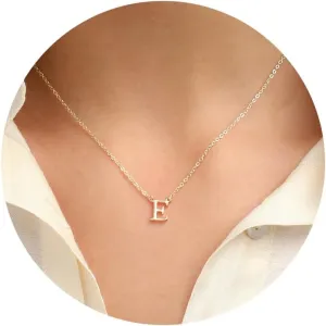 Initial Necklaces for Women, Dainty Gold Letter Necklace Tiny Initial Choker Necklace Trendy Cute Personalized Monogram Name Necklace Gold Jewelry for Women Gift
