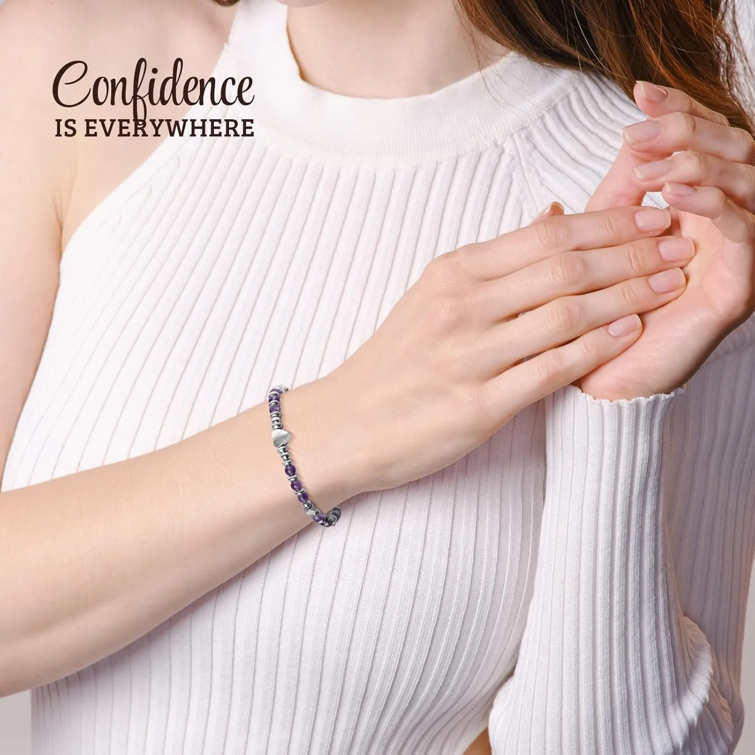 Inspirational Gifts Bracelets for Women Healing Natural Stone Beaded Bracelets - Friendship Encouragement Gifts for Women, Friends, Sister, Bestie, BFF, Mom, Daughter, Coworkers