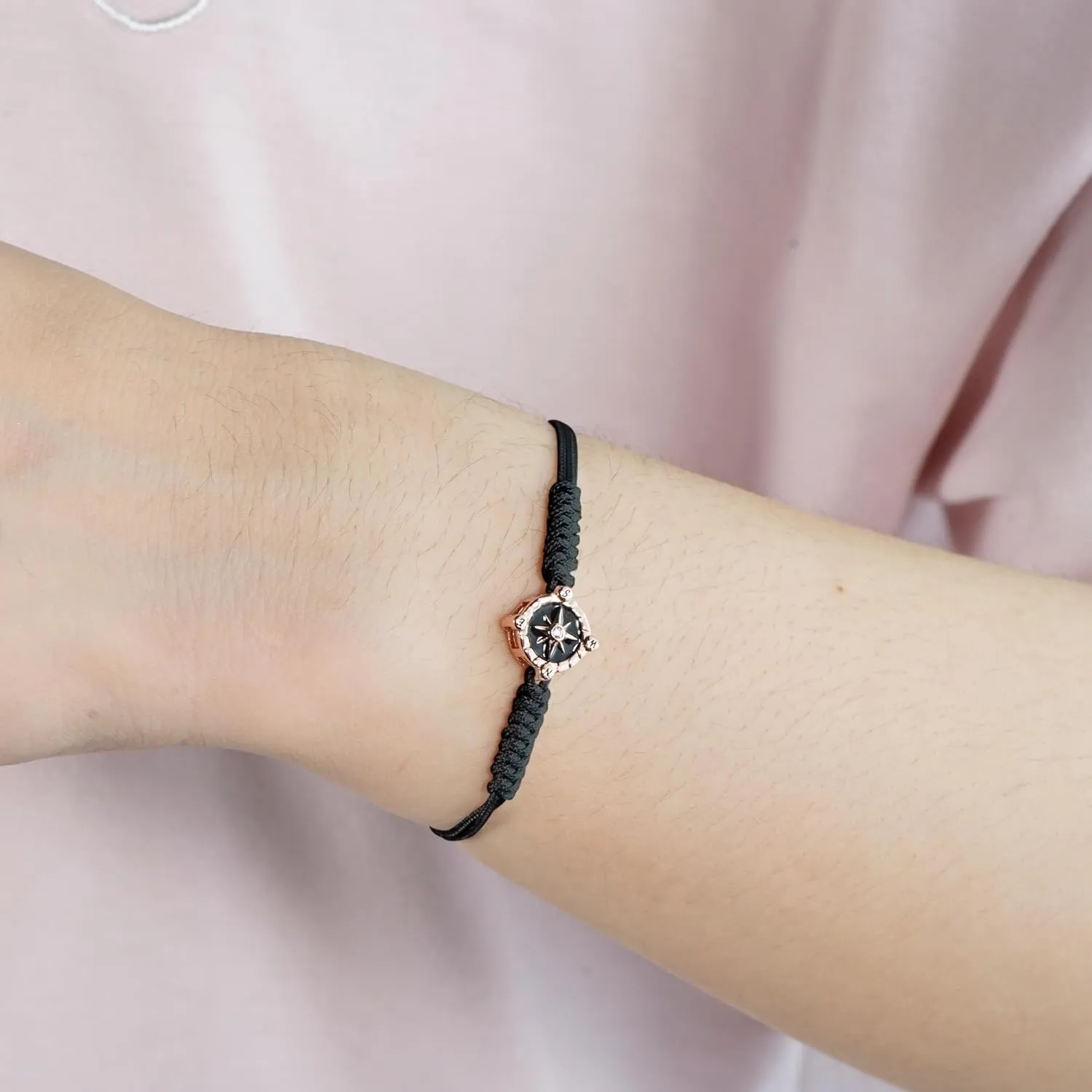 JENDEAR SHINE Rope Bracelet for Women, Hand Braided Rope Chain Adjustable, Birthday Friendship Graduation Gift for Women Girls Sisters Friends
