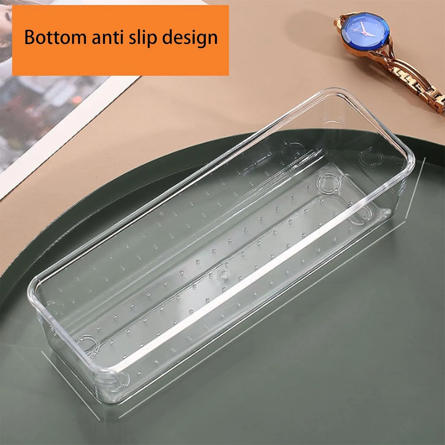 Jewelry Box Organizer, Women Girls Clear Acrylic Jewelry Organizer and Storage with 30 Middle Bags for Earring, Rings, Necklaces Bracelets