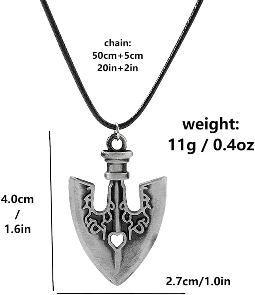 JJBA Stand Arrow Necklace and Keychain - JoJo's Anime Cosplay Jewelry - Manga Theme Gifts for Women Men and Fans