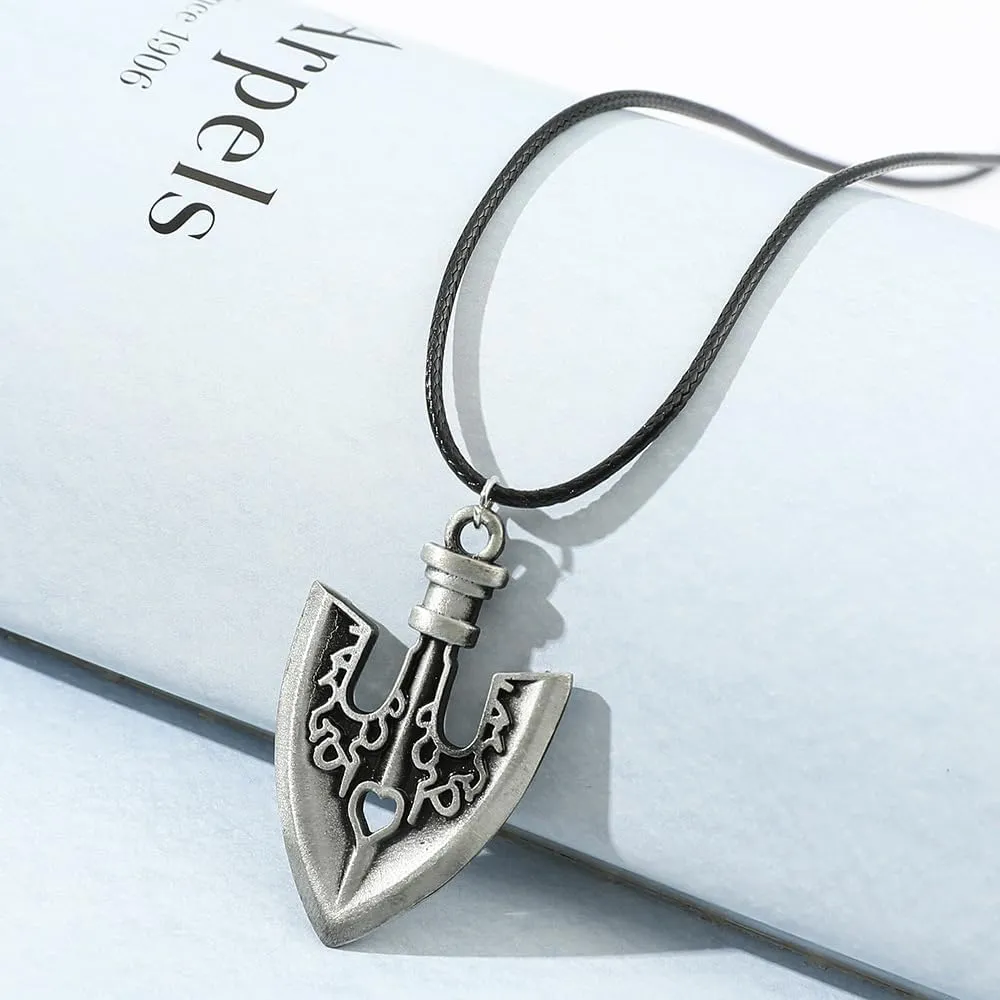 JJBA Stand Arrow Necklace and Keychain - JoJo's Anime Cosplay Jewelry - Manga Theme Gifts for Women Men and Fans