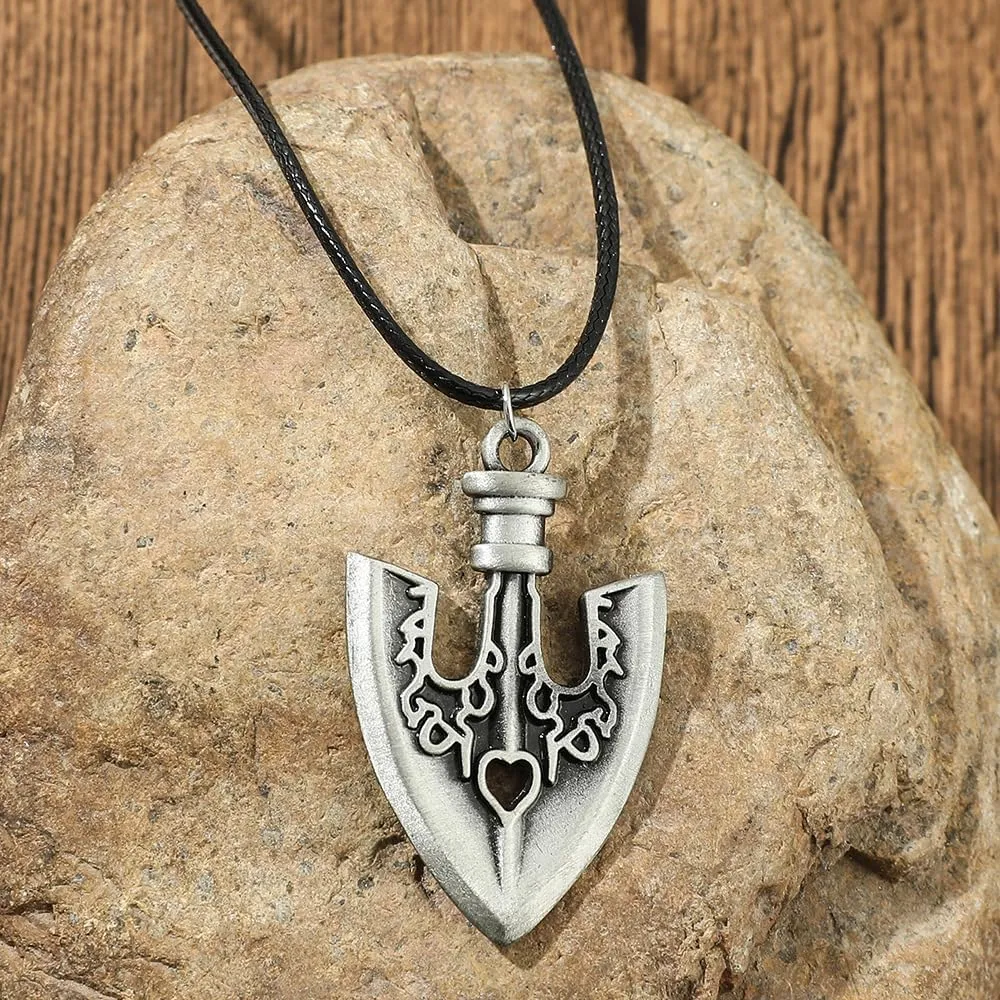 JJBA Stand Arrow Necklace and Keychain - JoJo's Anime Cosplay Jewelry - Manga Theme Gifts for Women Men and Fans