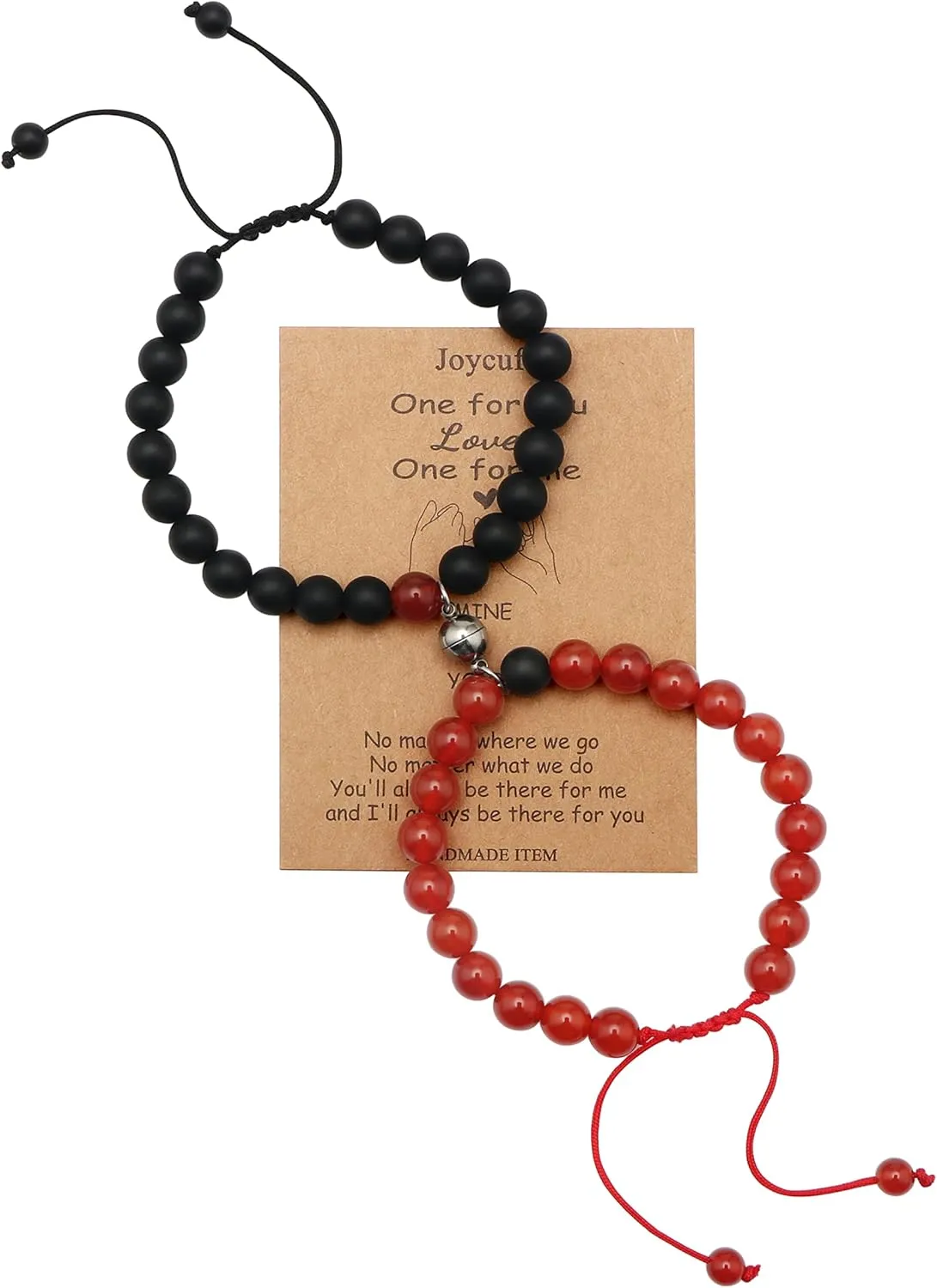 JoycuFF Matching Couple Bracelets For Men Women Him Or Her Boyfriend And Girlfriend Connecting Love Bracelets Gifts For Anniversary Birthday Christmas Beaded Jewelry